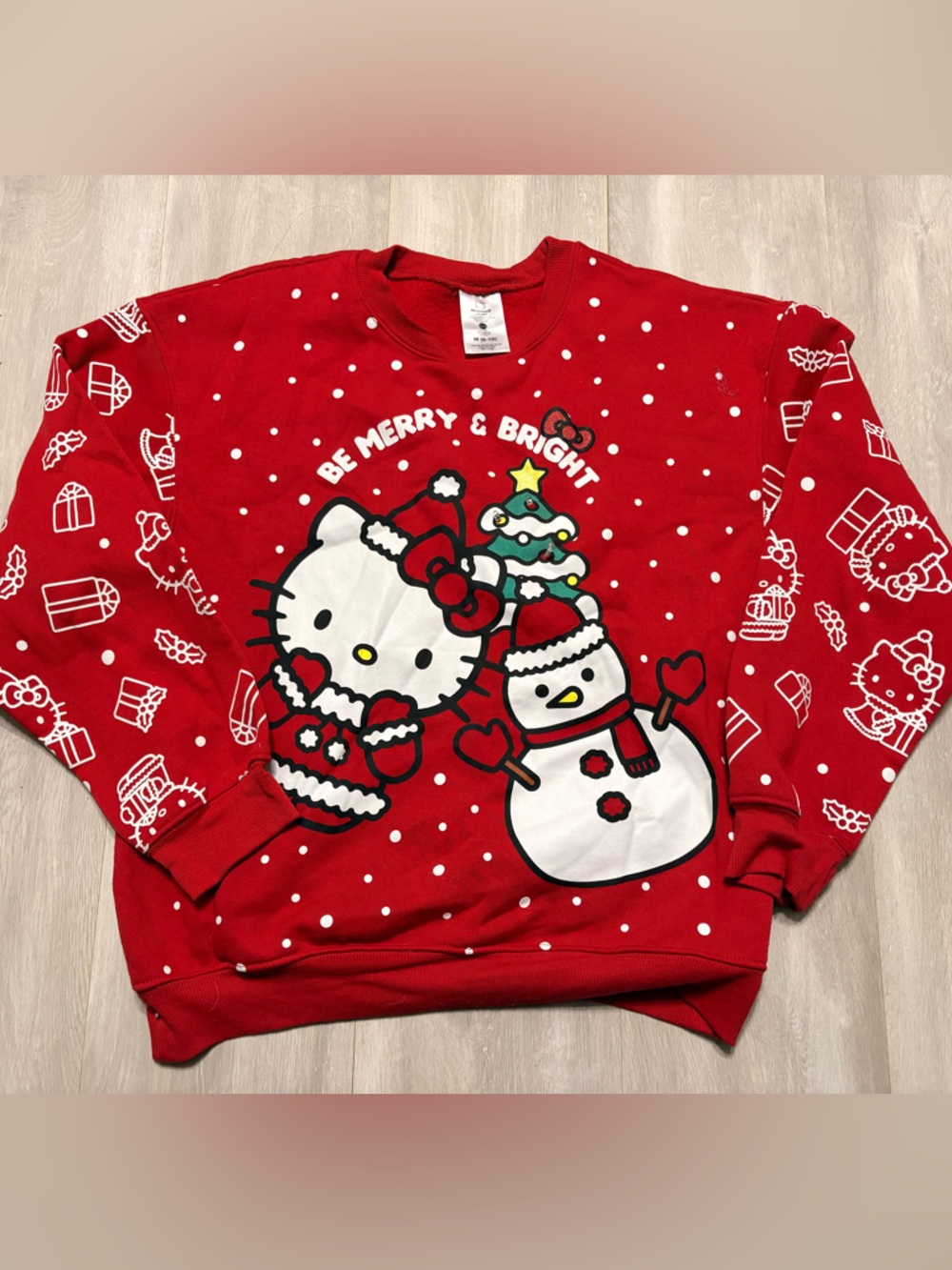 Sanrio Hello Kitty Red Pullover with White Dot Detail